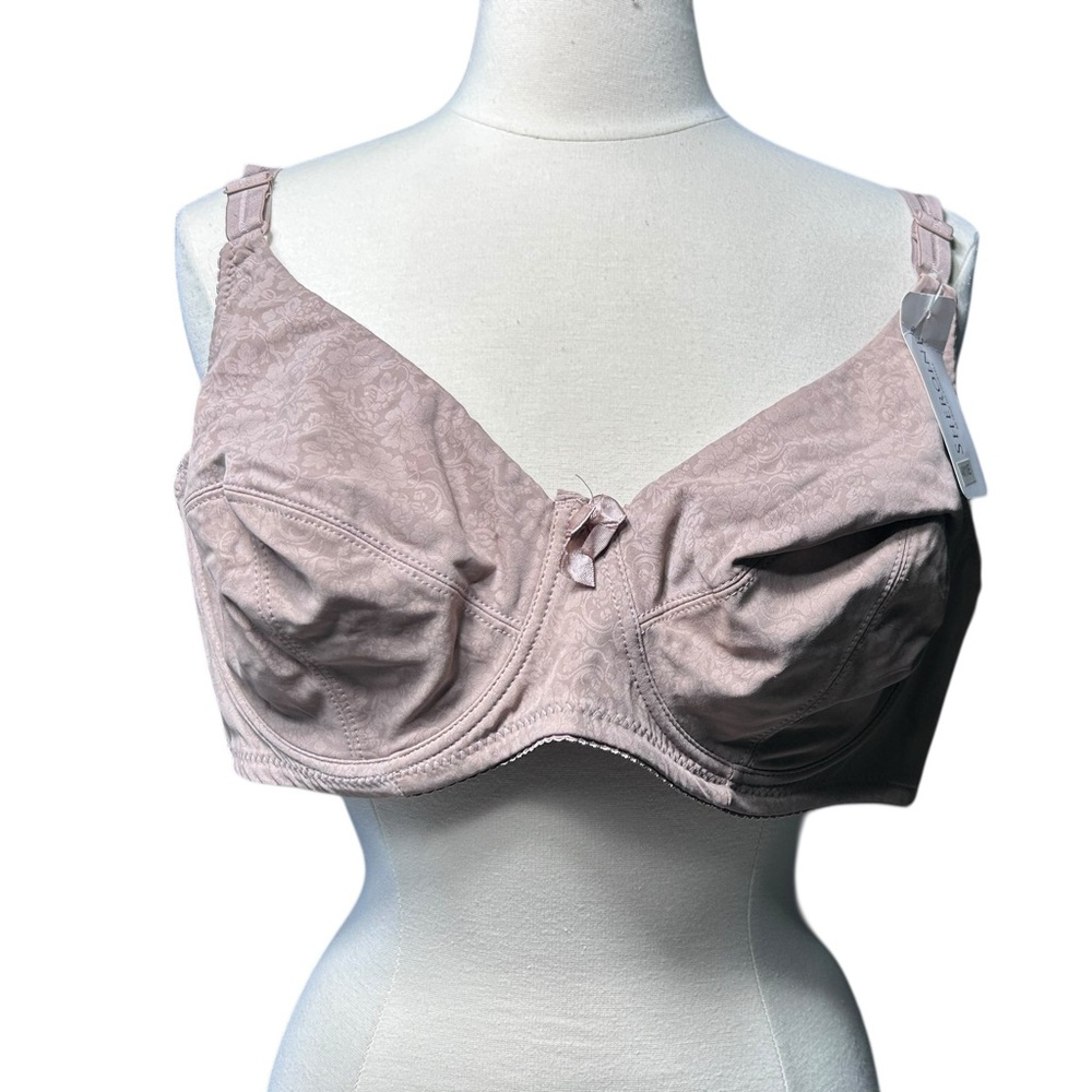 SHEROINE dark beige underwire full figure full bust underwire bra size 48E NWT